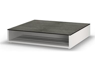 MamaGreen Boulevard Aluminum 43.5'' Wide Square HPL Top Coffee Table MMGBOU09