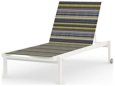 MamaGreen Stripe Aluminum Sling Stackable Chaise Lounge MMGMS24