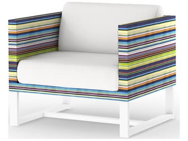 MamaGreen Stripe Quick Ship Aluminum Cushion Lounge Chair MMGMS3F03S23C49
