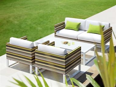 Mamagreen Stripe Aluminum Cushion Lounge Set MMGMS4SET1