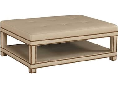 Mr. & Mrs. Howard Wellborn Beige Upholstered Ottoman MMHH283BMC