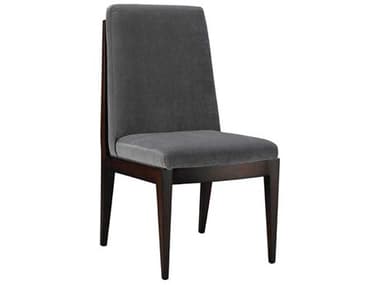 Mr. & Mrs. Howard Livingston Hardwood Black Upholstered Armless Dining Chair MMHH302ACMC