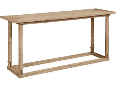 Mr. & Mrs. Howard Verner Rectangular Rattan Natural Console Table MMHMH2633190