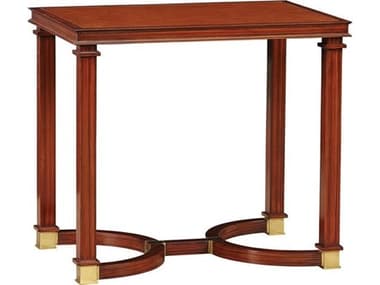 Mr. & Mrs. Howard Coco Rectangular Wood Gold Tooling On Top And Brass Ferrules End Table MMHMH2732190