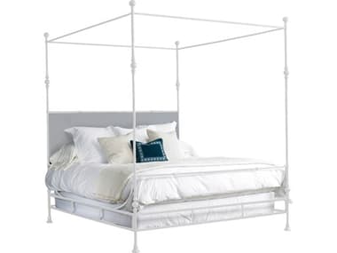 Mr. &amp; Mrs. Howard Tuscan Chalky White Upholstered King Poster Bed MMHMH66125MC
