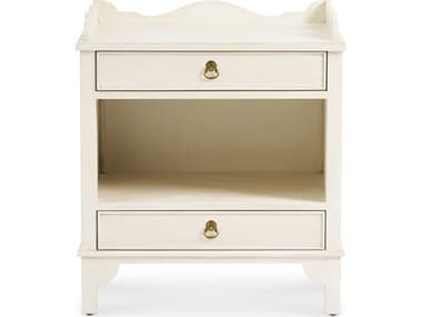 Mr. &amp; Mrs. Howard Woody 2Drawers White Maple Wood Nightstand MMHMHN30325MC