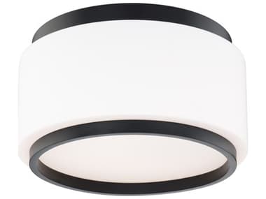 Modern Forms Preston 1-Light Black Drum Flush Mount MOFFM12516BK