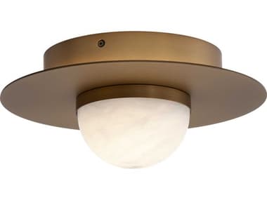 Modern Forms Landed 1-Light Aged Brass Flush Mount MOFFM16412AB