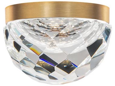 Modern Forms Cascade 6" 1-Light Aged Brass Crystal LED Dome Flush Mount MOFFM41706AB