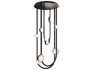 Modern Forms Tableau 10-Light Black Linear Semi Flush Mount MOFFM42551BK
