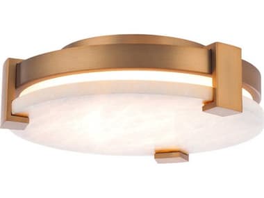 Modern Forms Catalonia 10" 1-Light Aged Brass LED Round Flush Mount MOFFM60211AB