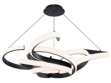 Modern Forms Woven 1-Light Black Pendant MOFPD22452BK