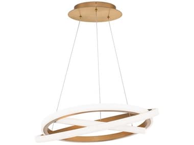 Modern Forms Veloce 3-Light Aged Brass Pendant MOFPD24826AB