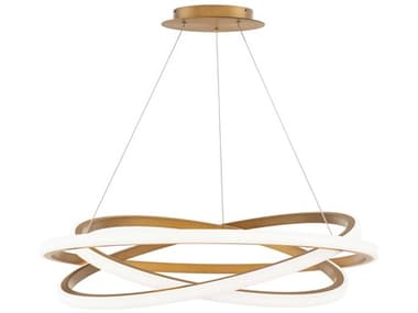 Modern Forms Veloce 3-Light Aged Brass Pendant MOFPD24838AB