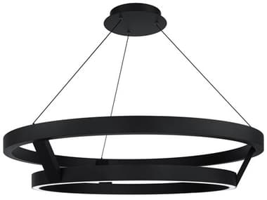 Modern Forms Imperial 42" 2-Light Black LED Round Pendant MOFPD32242BK