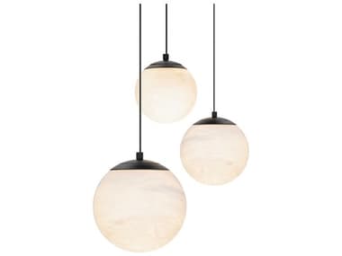 Modern Forms Pisces 3-Light Black Globe Mini Pendant MOFPD34403RBK