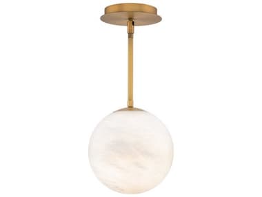 Modern Forms Pisces 1-Light Aged Brass Globe Mini Pendant MOFPD34408AB