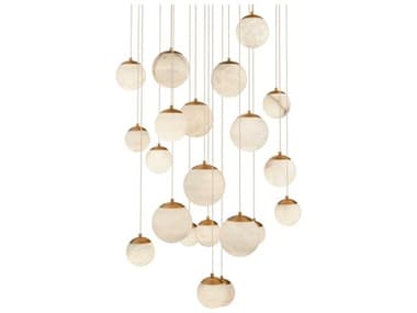 Modern Forms Pisces 21-Light Aged Brass Globe Pendant MOFPD34421RAB