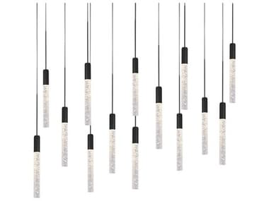 Modern Forms Magic 14-Light Black Linear Island Pendant MOFPD35614LBK