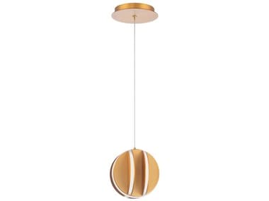 Modern Forms Carillion 6" 1-Light Aged Brass LED Globe Mini Pendant MOFPD36206AB