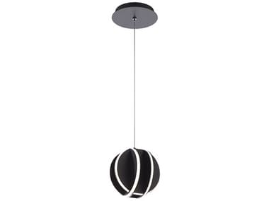 Modern Forms Carillion 6" 1-Light Black LED Globe Mini Pendant MOFPD36206BK