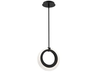 Modern Forms Serenity 1-Light Black Round Mini Pendant MOFPD38210BK