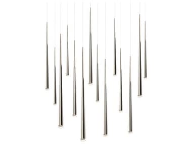 Modern Forms Cascade 14-Light Polished Nickel Linear Island Pendant MOFPD41714LPN