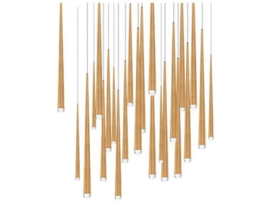 Modern Forms Cascade 25-Light Aged Brass Linear Pendant MOFPD41725SAB