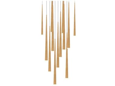 Modern Forms Cascade 13-Light Aged Brass Linear Pendant MOFPD41813SAB