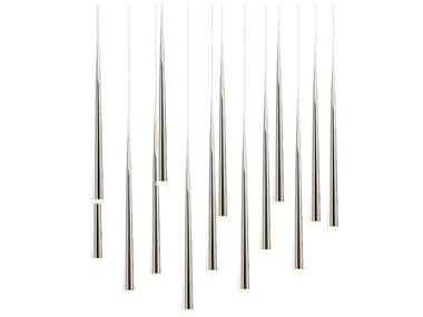 Modern Forms Cascade 14-Light Polished Nickel Linear Island Pendant MOFPD41814LPN