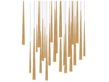 Modern Forms Cascade 25-Light Aged Brass Linear Pendant MOFPD41825SAB