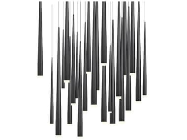 Modern Forms Cascade 25-Light Black Linear Pendant MOFPD41825SBK