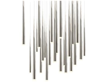 Modern Forms Cascade 25-Light Polished Nickel Linear Pendant MOFPD41825SPN