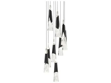 Modern Forms Kilt 9-Light Black Pendant MOFPD44409RBK