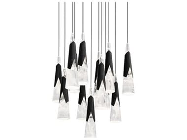 Modern Forms Kilt 13-Light Black Pendant MOFPD44413SBK