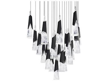 Modern Forms Kilt 25-Light Black Pendant MOFPD44425SBK