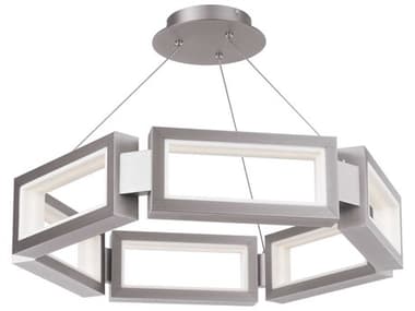 Modern Forms Mies 26" 6-Light Brushed Nickel LED Pendant MOFPD50829BN