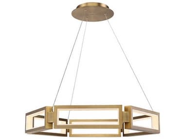Modern Forms Mies 32" 6-Light Aged Brass LED Pendant MOFPD50835AB