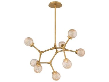 Modern Forms Catalyst 28" Wide 8-Light Aged Brass Glass LED Globe Chandelier MOFPD53728AB