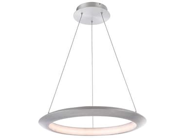 Modern Forms The Ring 24" 1-Light Brushed Aluminum Silver LED Round Pendant MOFPD55024AL