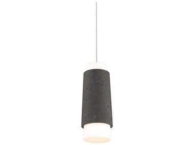 Modern Forms Chauncey 1-Light Bassalt Stone Black Mini Pendant MOFPD5513BVBK