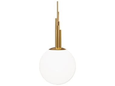 Modern Forms Sybil 1-Light Aged Brass Globe Pendant MOFPD60514AB