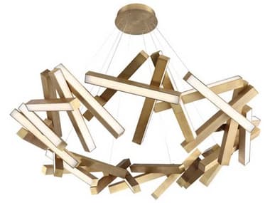 Modern Forms Chaos 61" 31-Light Aged Brass LED Pendant MOFPD64861AB