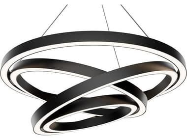 Modern Forms Storm Chaser 1-Light Black Round Pendant MOFPD74535BK