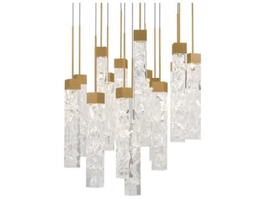 Modern Forms Minx 15-Light Aged Brass Linear Pendant MOFPD78015RAB