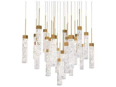 Modern Forms Minx 25-Light Aged Brass Linear Pendant MOFPD78025SAB