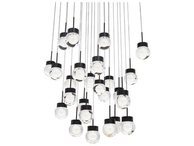 Modern Forms Double Bubble 25-Light Black Globe Pendant MOFPD82025SBK