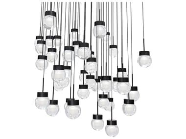 Modern Forms Double Bubble 41-Light Black Globe Pendant MOFPD82041SBK