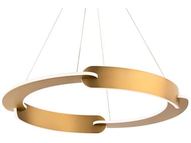 Modern Forms Ilios 4-Light Aged Brass Round Pendant MOFPD86332AB