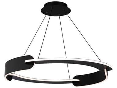 Modern Forms Ilios 32" 4-Light Black LED Round Pendant MOFPD86332BK